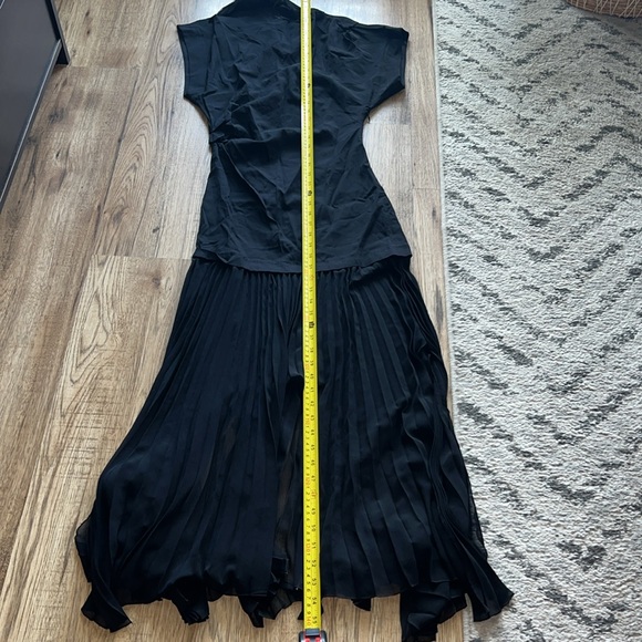 NEW! Zara Black Asymmetrical Pleated Dress - Picture 13 of 13